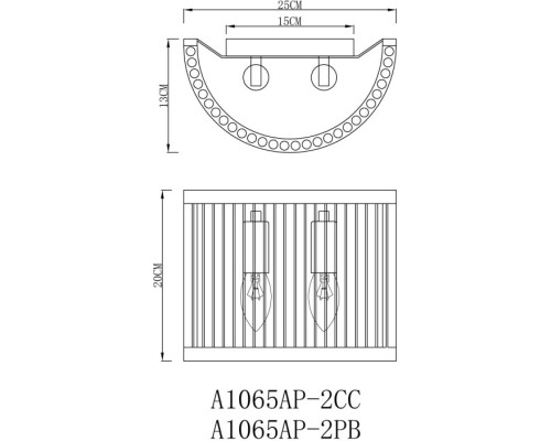 Бра Anetta A1065AP-2PB Arte Lamp