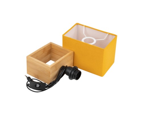 Интерьерная настольная лампа  UML-B401 E27 ORANGE/WOOD Uniel
