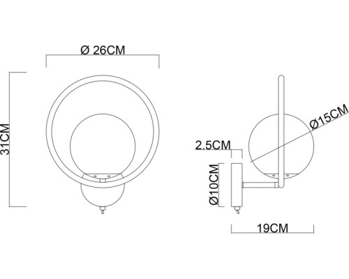 Бра Matisse A7741AP-1BK Arte Lamp
