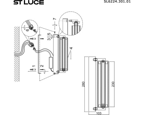 Настенный светильник Bamboo SL6224.301.01 ST Luce