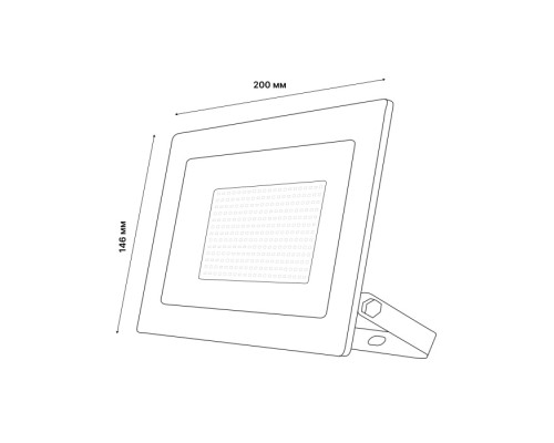 Прожектор уличный  ULF-F60-50W/RGB IP65 200-240В BLACK N1 Uniel