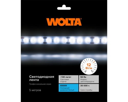 Светодиодная лента  WLS2835-12W/6500/24S120-01 Wolta