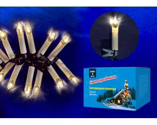 Гирлянда  ULD-S0400-020/SGA WARM WHITE IP20 CANDLES Uniel