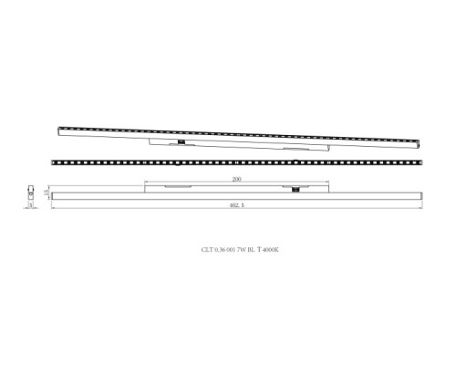 Трековый светильник UX5 CLT 0.36 001 7W BL Т4000K Crystal Lux