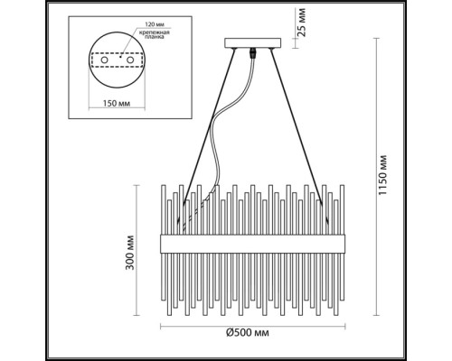 Подвесная люстра Focco 4722/12 Odeon Light