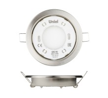 Точечный светильник  GX53/H2 NICKEL 10 PROM Uniel