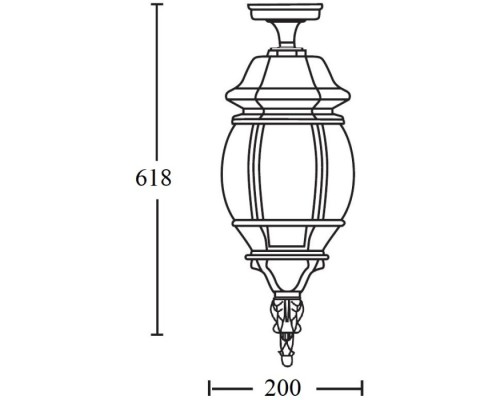 Потолочный светильник уличный AMERICA L 83405LA Bl Oasis Light