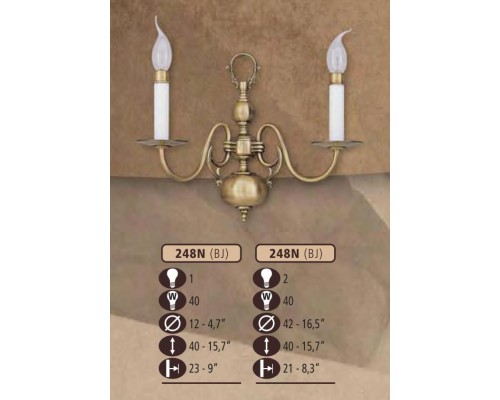 Бра 248N 248N/2 BJ Riperlamp