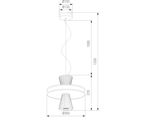 Подвесной светильник Titania 40028/1 LED белый Eurosvet