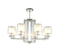 Подвесная люстра Nicolas NICOLAS SP-PL8 NICKEL/WHITE Crystal Lux