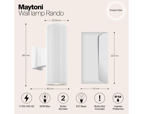 Архитектурная подсветка Rando O419WL-02W Maytoni