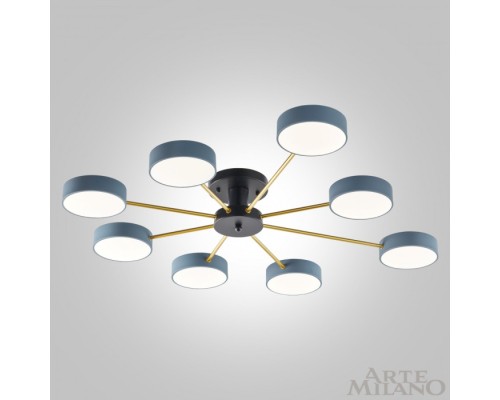 Потолочная люстра Ferrara 252006/8 Bk/Gr Arte Milano