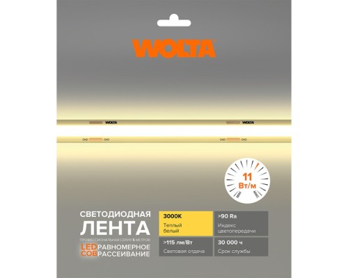 Светодиодная лента  WLSCOB-11W/3000/24H320-01 Wolta