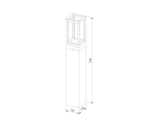 Наземный светильник Frame 1529 TECHNO LED черный Elektrostandard