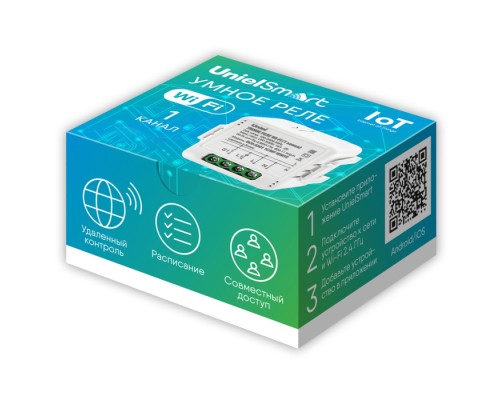Wi-Fi реле  UCH-A301 1C/WF WHITE Uniel