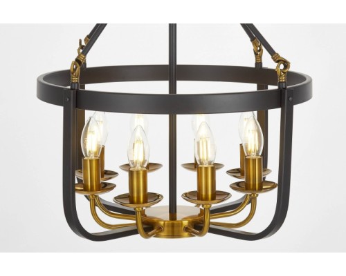 Подвесная люстра Berling LDP 8024-8 BK+MD Lumina Deco