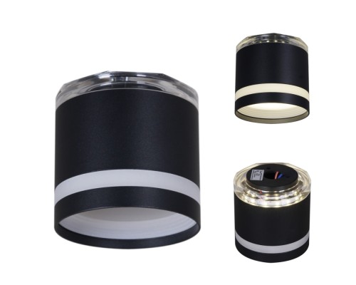 Точечный светильник  53001-9.5-001LD GX53+LED3W BK Reluce