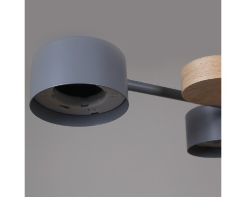 Потолочная люстра  03758-0.3-10 GREY+WOOD GX53 Reluce