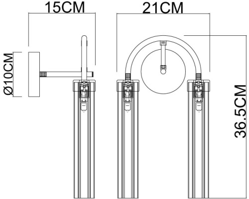 Бра Borgia A4088AP-2AB Arte Lamp