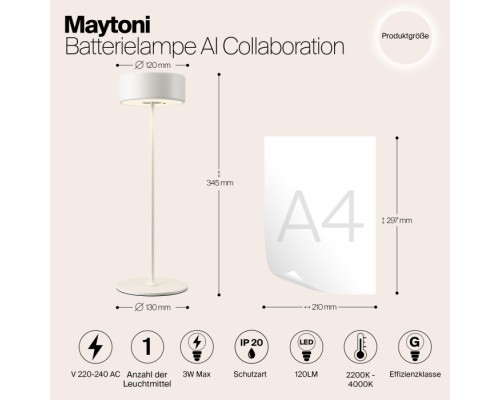 Интерьерная настольная лампа AI Collaboration MOD229TL-L3W3K2 Maytoni