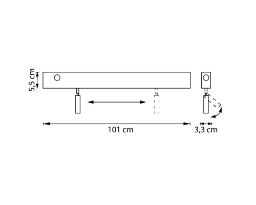 Настенный светильник Fiume Spot 810647 Lightstar