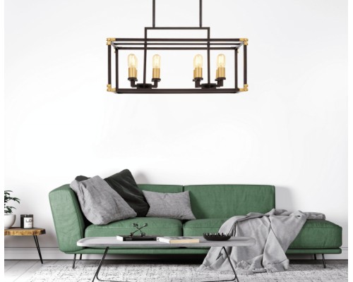 Подвесная люстра  LDP 1140-8 BK+MD Lumina Deco