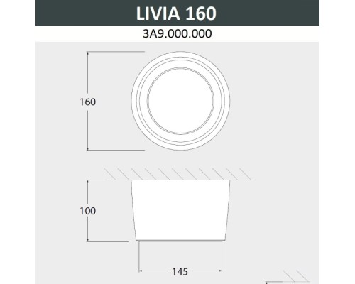 Потолочный светильник уличный Livia 160 3A9.000.000.WXD1L Fumagalli