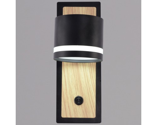 Бра  22540-0.2-01 BK+WOOD Reluce