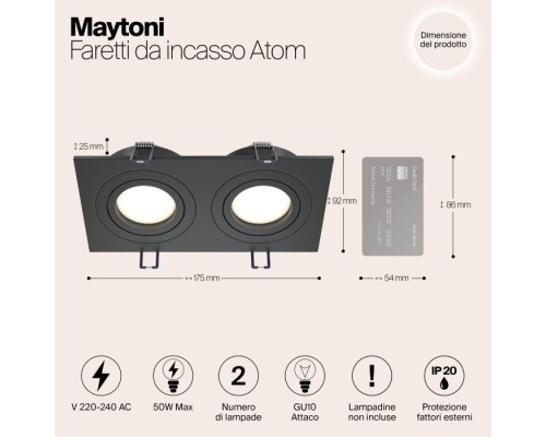 Точечный светильник Atom DL024-2-02B Maytoni