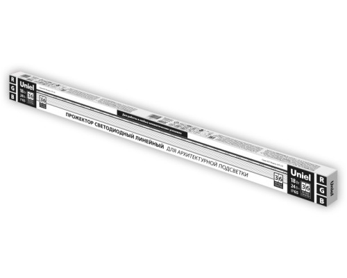 Архитектурная подсветка  ULF-L52-18W/RGB/L100 DC24V IP65 SILVER Uniel