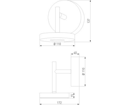 Настенный светильник уличный Verano 35185/D черый Elektrostandard