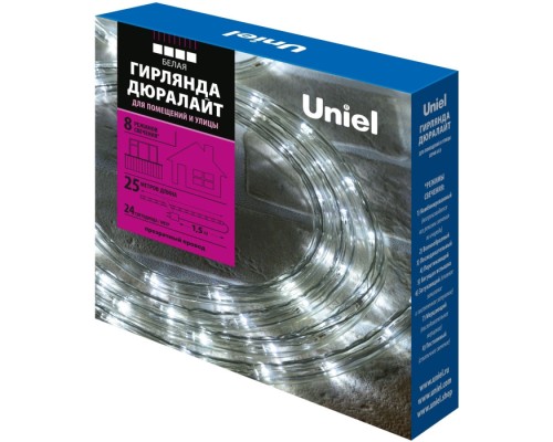Дюралайт ULD ULD-D50 25M/С08 IP44 WHITE Uniel