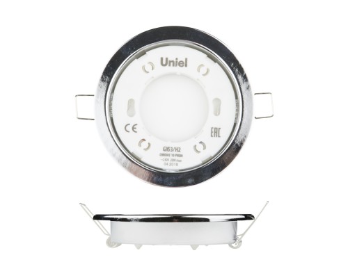 Точечный светильник  GX53/H2 CHROME 10 PROM Uniel