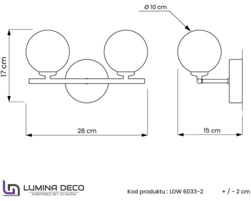 Бра Marsiada LDW 6033-2 MD Lumina Deco