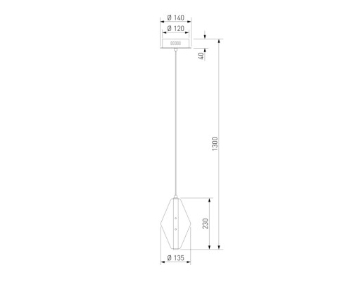 Подвесной светильник Glare 304054 LED латунь Eurosvet