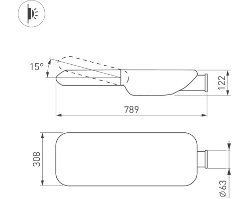 Уличный консольный светильник LUMI 055850 Arlight