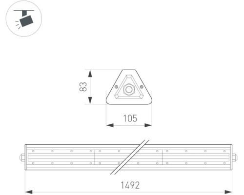 Промышленный потолочный светильник LAGERN 052427 Arlight