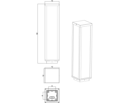 Наземный светильник Belfast A4569FN-1BK Arte Lamp