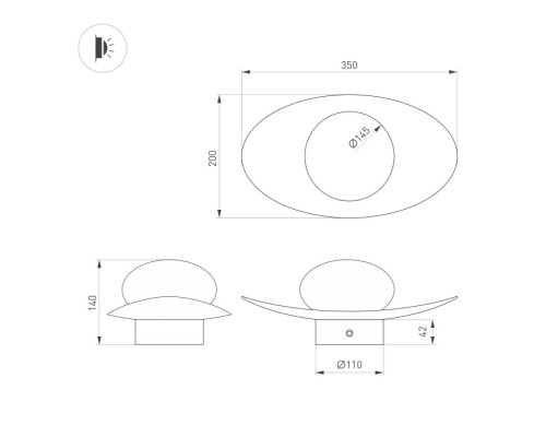 Настенный светильник PERLEN 057587 Arlight