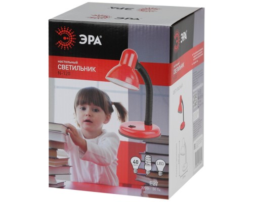 Интерьерная настольная лампа  N-120-E27-40W-R ЭРА