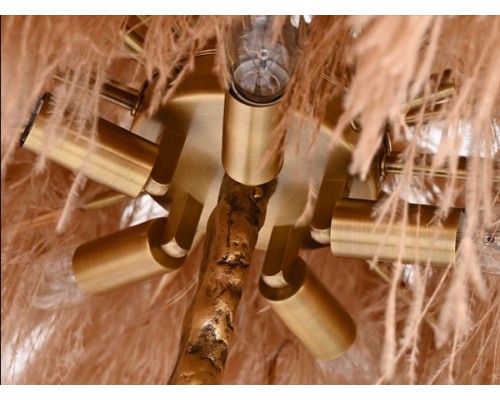 Торшер Ostrich Feather BRFL5014 pink/antique brass DeLight Collection