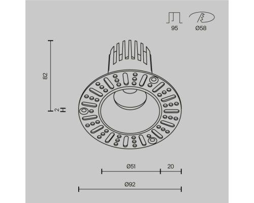 Точечный светильник Dip DL124-10W-4K-TRS-W Maytoni