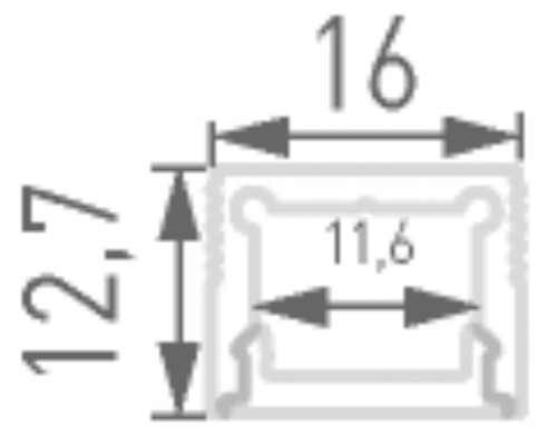 Профиль алюминиевый LS.1613 LS.1613 DesignLed Профиль алюминиевый LS.1613 LS.1613 DesignLed
