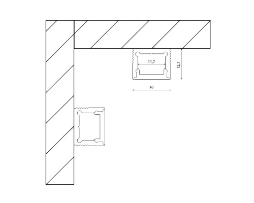 Профиль алюминиевый LS.1613 LS.1613 DesignLed Профиль алюминиевый LS.1613 LS.1613 DesignLed