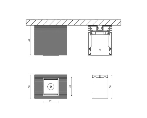 Светильник для низковольтного трека SY mini SY-mini-522217-3.7-48-BL-WW DesignLed