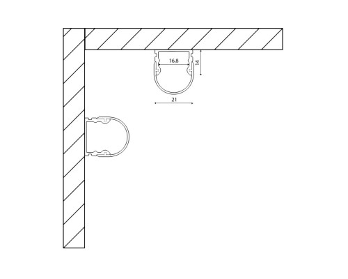 Профиль алюминиевый SF-2121-RD SF-2121-RD SWG