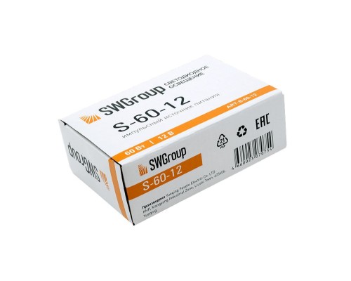 Блок питания S-60-12 SWG Блок питания S-60-12 SWG