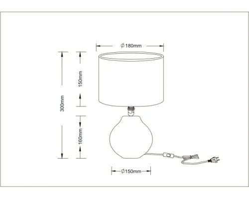 Интерьерная настольная лампа Nusakan A5034LT-1WH Arte Lamp Интерьерная настольная лампа Nusakan A5034LT-1WH Arte Lamp