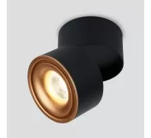 Точечный светильник Klips DLR031 15W 4200K 3100 черный матовый/золото Elektrostandard