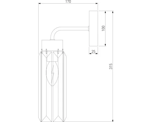 Бра Gilian 60163/1 никель Eurosvet Бра Gilian 60163/1 никель Eurosvet